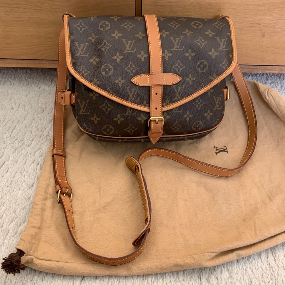 Authentic Louis Vuitton Saumur Monogram MM
